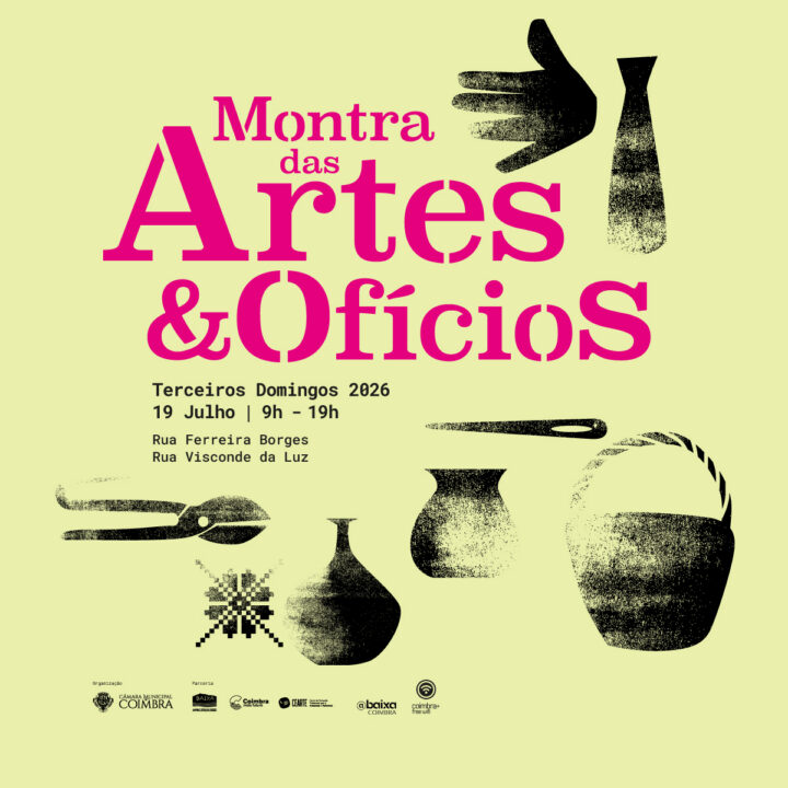 Montra das Artes & Ofícios na Baixa de Coimbra com trabalho ao vivo