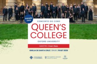 Concerto pelo Coro do Queen’s College na Igreja de Santa Cruz a 19 de setembro